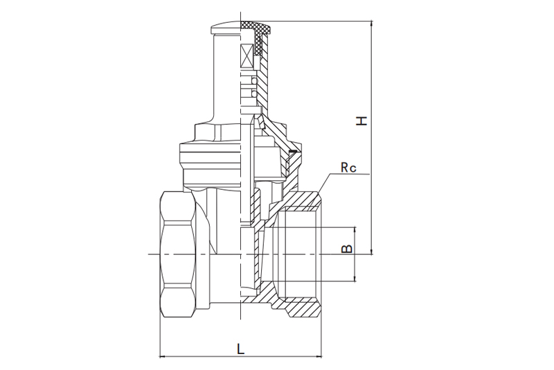 黄铜带锁闸阀 Z15W-16T