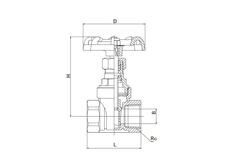 黄铜闸阀(足通孔） Z15W-20T