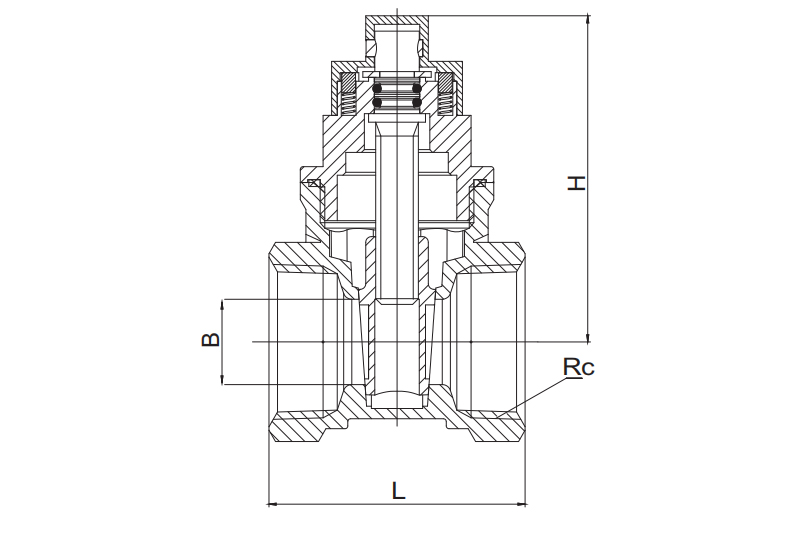 黄铜磁性带锁闸阀 Z15W-16T