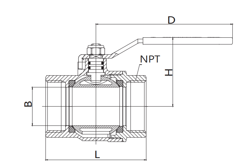 黄铜球阀 Q11F-20T(美制)