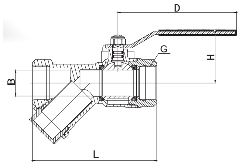 黄铜过滤器球阀 Q11F-20T