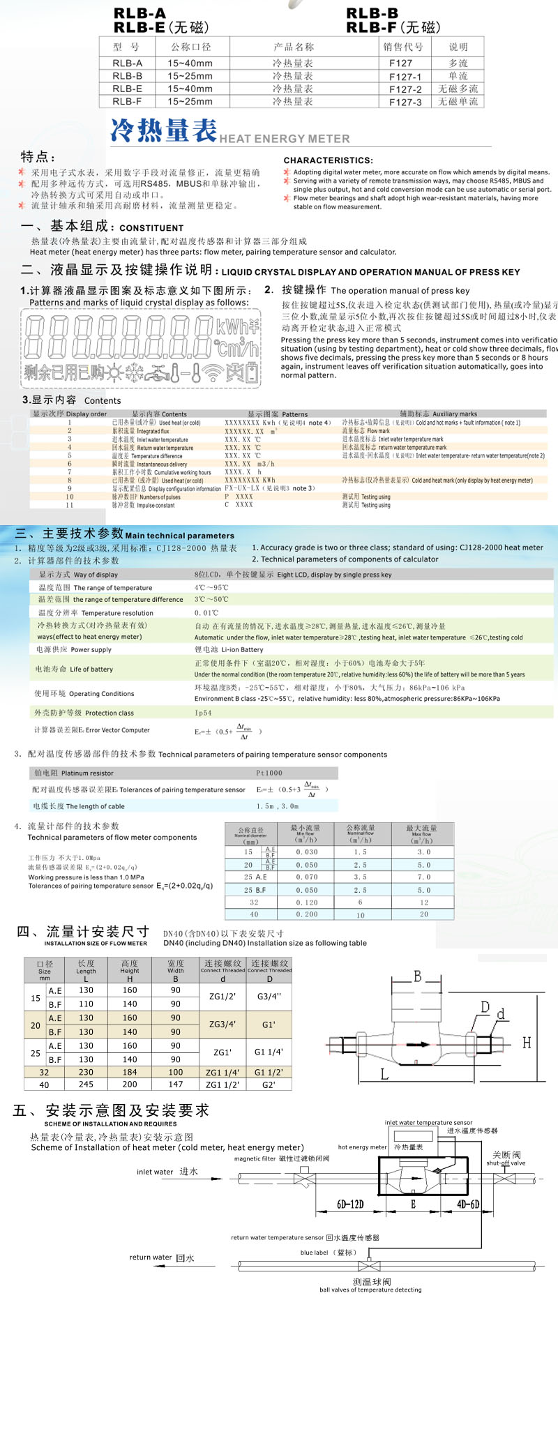 冷热量表