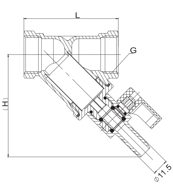 黄铜排污过滤器 SY11-16T